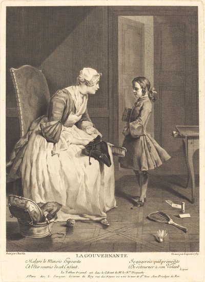 La Gouvernante - Bernard Lépicié after Jean Siméon Chardin