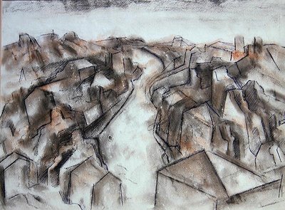 Une rue tranquille - Bernard Meninsky