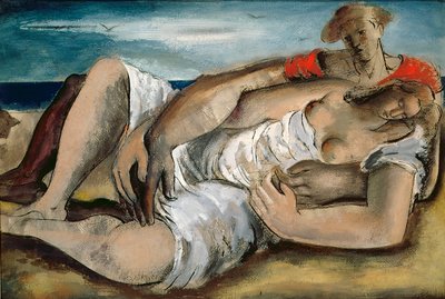 Amoureux sur la plage - Bernard Meninsky
