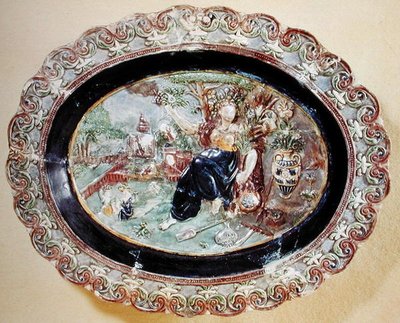 Plat représentant Flora - Bernard Palissy