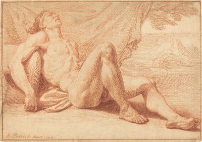 Un homme nu allongé - Bernard Picart
