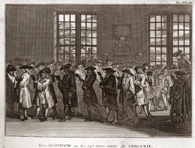 Une congrégation de juifs en deuil exécutant les Acafoth lors d