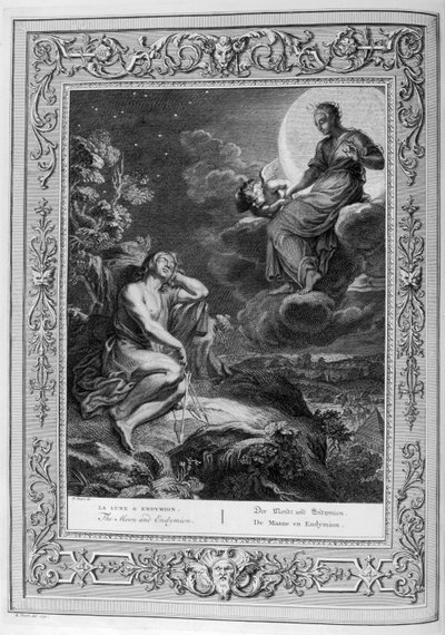 Endymion et la Lune (gravure) - Bernard Picart