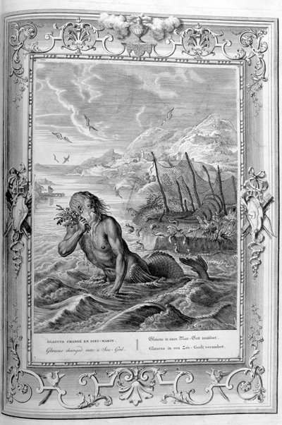 Glaucus transformé en dieu de la mer, 1733 - Bernard Picart