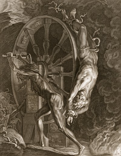 Ixion en Tartare sur la roue, 1731 - Bernard Picart