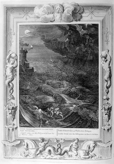 Leander nage à travers l