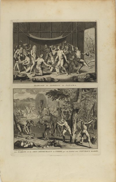 Mariage des Indiens du Panama/les Parens et les Amis... - Bernard Picart