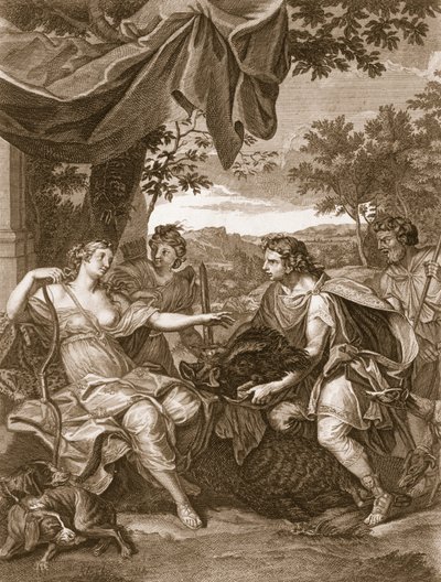 Méléagre présente la tête du sanglier à Atalante, 1731 - Bernard Picart