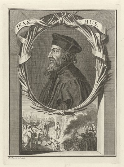 Portrait de John Hus - Bernard Picart