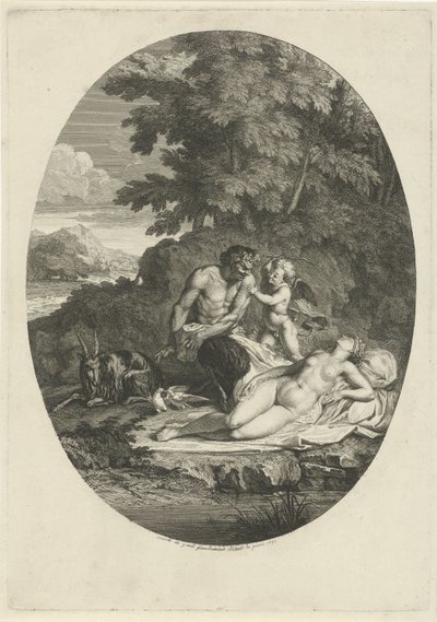 Satyre espionnant Vénus endormie - Bernard Picart