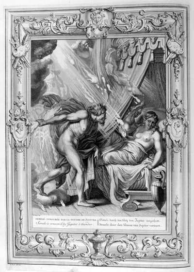 Sémélé est consumée par le feu de Jupiter, 1733 - Bernard Picart