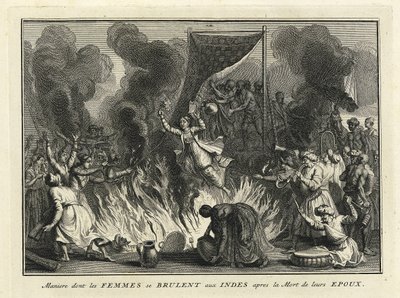 Brûlage de veuve en Inde, 1728 - Bernard Picart