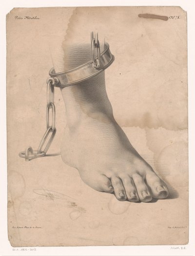 Étude de pied avec cheville enchaînée (Kleine tekenvoorbeelden, Petits Modèles) - Bernard Romain Julien
