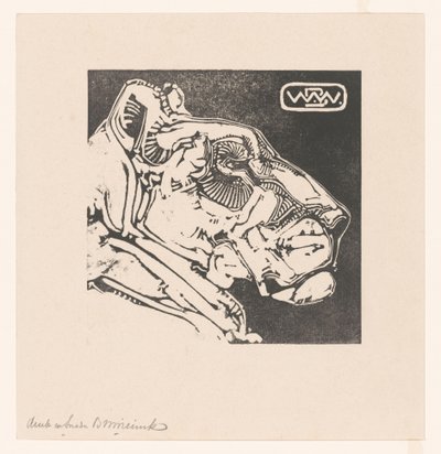 Tête de lionne - Bernard Willem Wierink (signed by artist)