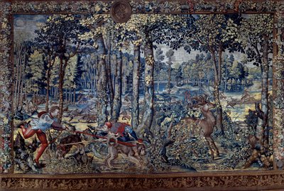 Chasse de Maximilien dite Belles chasses de Guise : Août, la Vierge, La chasse au cerf, les écloseries. Tapisserie de Bernard van Orley - Bernard van (after) Orley