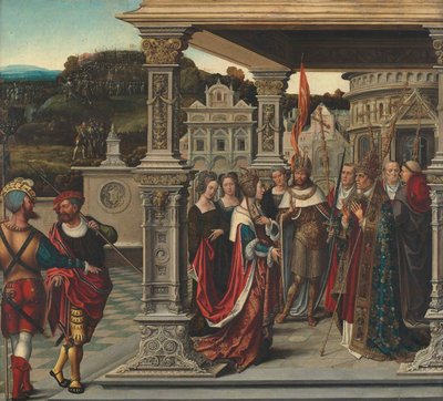 Sainte Hélène devant le Pape à Rome, vers 1510-1520 - Bernard van Orley