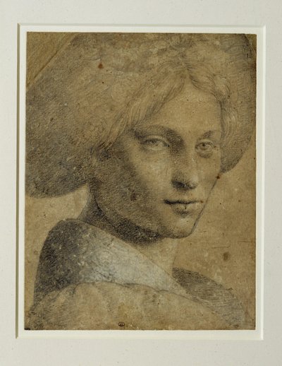 Portrait de femme portant un turban, de trois quarts a droite … - Bernardino (attr. to) Luini