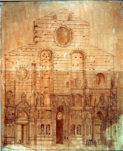 Façade de la cathédrale (duomo) de Florence - Bernardino Barbatelli Poccetti