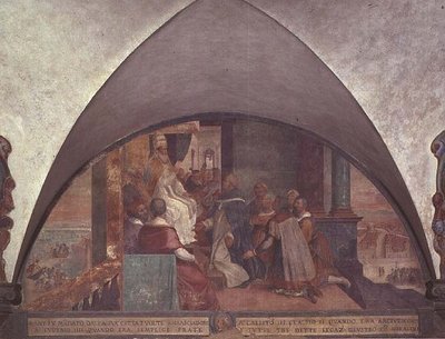 Saint Antonin se présente au Pape Eugène III en tant qu