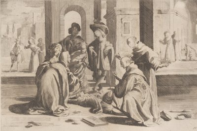 Épisode 25 : À Rome, Saint Bernardino guérit un jeune homme malade, Épisode 26 : Saint Bern..., 1610-39 - Bernardino Capitelli