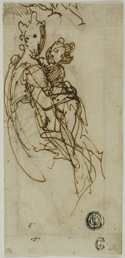 Vierge et Enfant Assis (recto); Vierge et Enfant Assis (verso) - Bernardino India