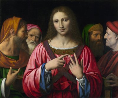 Le Christ et les docteurs de la loi Peinture de Bernardino Luini (1481-1532), vers 1515-1530 - Bernardino Luini