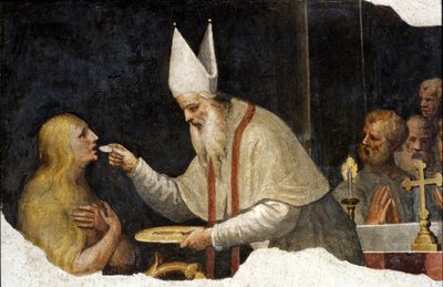La communion de Madeleine. Fresque de Bernardino de Scapis dit Bernardino Luini. 15ème siècle. Sovrintenza de la ville de Milan - Bernardino Luini
