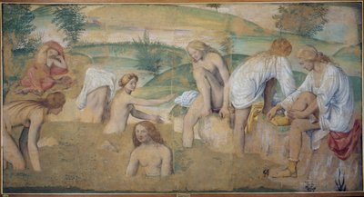 Nymphes au bain, c.1514 (détaché de la fresque portée sur panneau) - Bernardino Luini