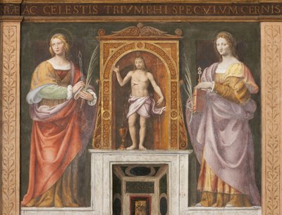 Sainte Apollonie et Sainte Lucie, c.1522-25 (détail) - Bernardino Luini