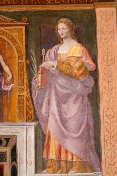 Sainte Lucie, fresque de Bernardino Luini dans l