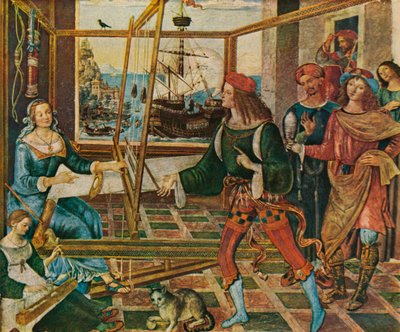 Pénélope avec les prétendants, 1509, 1909 - Bernardino Pinturicchio