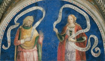 Le prophète Ézéchiel et la sibylle cimmérienne - Bernardino di Betto (workshop of) Pinturicchio