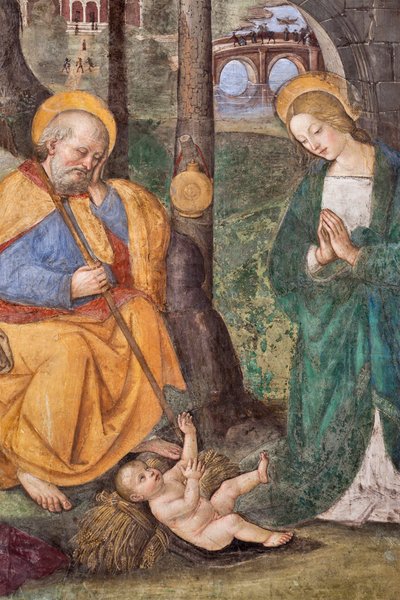 Adoration des bergers (détail) - Bernardino di Betto Pinturicchio