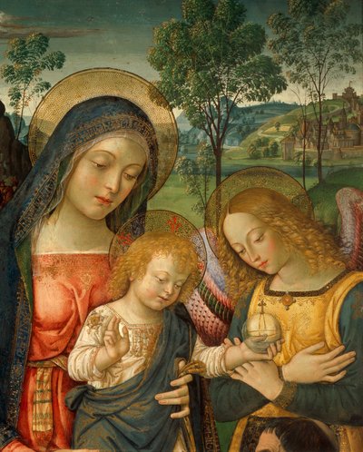 Partie supérieure de Notre-Dame de la Paix (détail) - Bernardino di Betto Pinturicchio