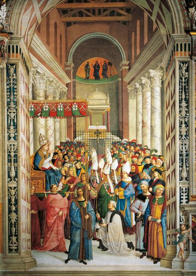 Couronnement du pape Pie II (détail) - Bernardino di Betto Pinturicchio