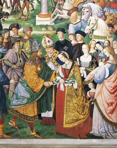 Enea Silvio Piccolomini assistant au couronnement de Frédéric III et d