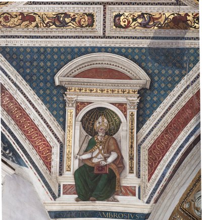 Saint Ambroise, (détail) des Docteurs de l