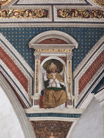 Saint Grégoire le Grand (détail) - Bernardino di Betto Pinturicchio