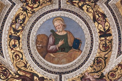 Saint Marc (détail) des Quatre Évangélistes (fresque) - Bernardino di Betto Pinturicchio