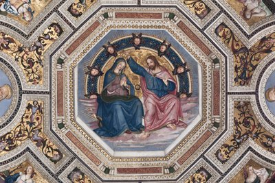 Couronnement de la Vierge Voûte du Chœur par Pinturicchio (Bernardino di Betto) (1454-1513) - 1508-1510 Basilique de Santa Maria del Popolo (Église de Santa Maria del Popolo), Rome - Bernardino di Betto Pinturicchio