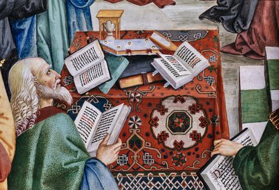 Bibliothèque Piccolomini, mur sud-ouest : Pie II préside la Diète de Mantoue, 1er juin - Bernardino di Betto Pinturicchio