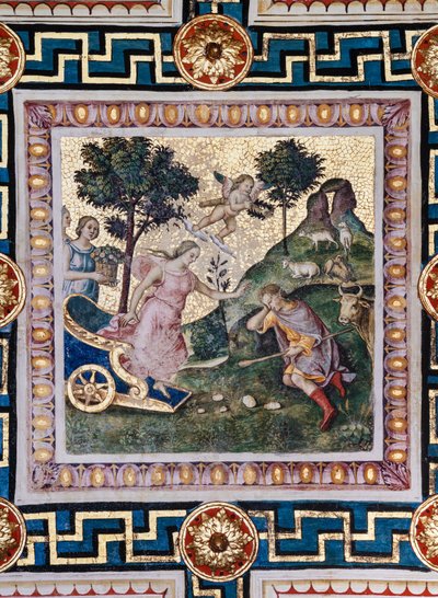 Bibliothèque Piccolomini, le plafond : « Le Rapt de Proserpine » - Bernardino di Betto Pinturicchio