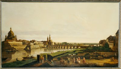 Vue de Dresde depuis la rive droite de l