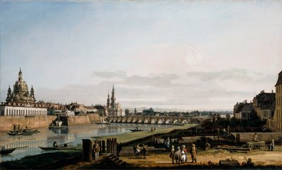 Dresde depuis la rive droite de l