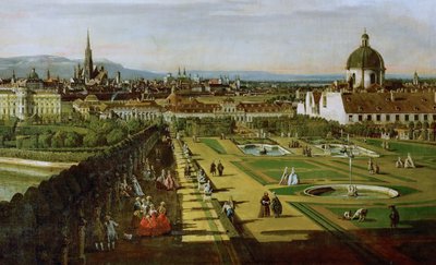 French : Vienna, from Belvedere View of Vienna from Belvedere - Bernardo Bellotto