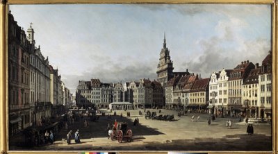La place du vieux marché à Dresde - Bernardo Bellotto