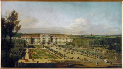 Château de Schoenbrunn à Vienne, Autriche, vu des jardins ... (huile sur toile) - Bernardo Bellotto