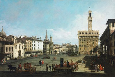 La Piazza della Signoria à Florence - Bernardo Bellotto