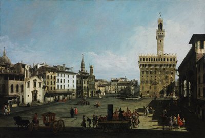 La Piazza della Signoria à Florence, 1742 - Bernardo Bellotto