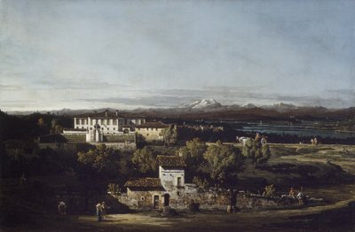 Vue de la Villa Perabò, plus tard Melzi, à Gazzada - Bernardo Bellotto
